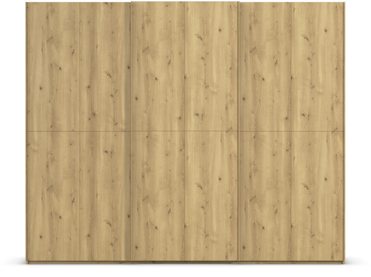 SCHWEBETÜRENSCHRANK 270/223/68 cm 3-türig Eichefarben  - Eichefarben, Design, Holz/Holzwerkstoff (270/223/68cm) - Novel