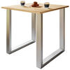 SKRIVBORD 80/50/76 cm  i silver, Sonoma ek  - Sonoma ek/silver, Design, metall/trämaterial (80/50/76cm) - MID.YOU