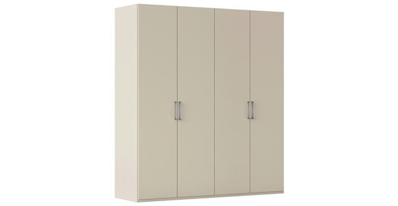 DREHTÜRENSCHRANK 201/223/61 cm,  in Champagner, 4-türig  - Edelstahlfarben/Champagner, Basics, Holzwerkstoff/Metall (201/223/61cm) - Novel