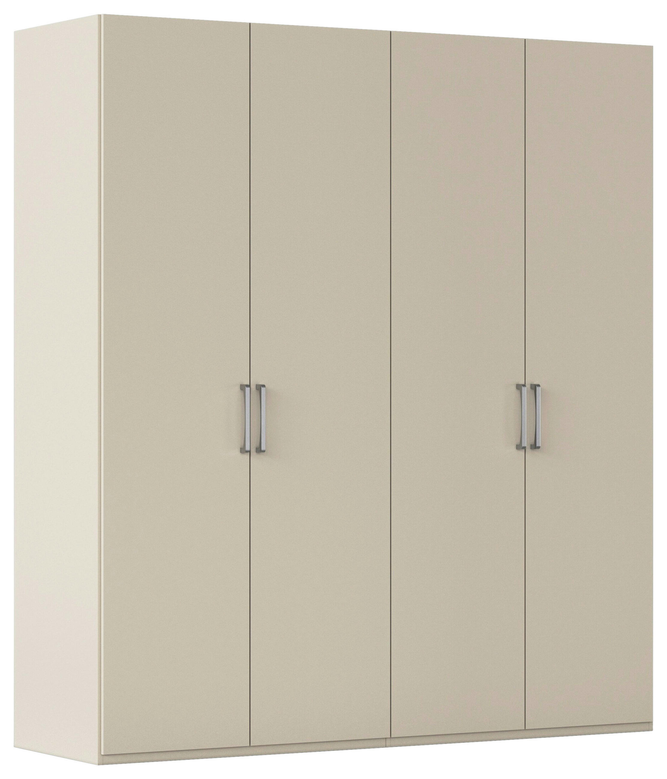 DREHTÜRENSCHRANK 201/223/61 cm,  in Champagner, 4-türig  - Edelstahlfarben/Champagner, Basics, Holzwerkstoff/Metall (201/223/61cm) - Novel