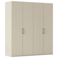 DREHTÜRENSCHRANK 201/223/61 cm,  in Champagner, 4-türig  - Edelstahlfarben/Champagner, Basics, Holzwerkstoff/Metall (201/223/61cm) - Novel