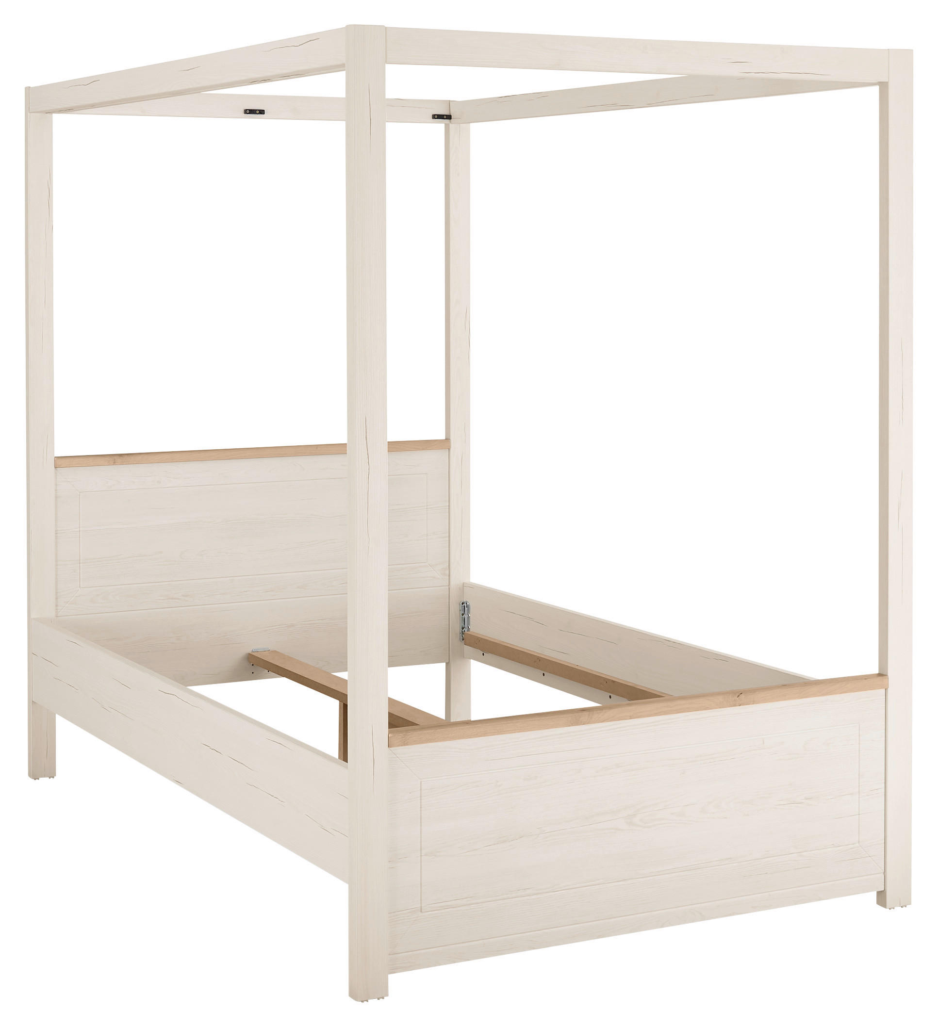 HIMMELBETT 140/200 cm  in Weiß, Eiche Artisan  - Weiß/Eiche Artisan, Design (140/200cm) - SetOne by Musterring