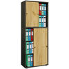 AKTENSCHRANK 70/183/37 cm  - Honigeiche/Anthrazit, Design, Holzwerkstoff (70/183/37cm) - MID.YOU