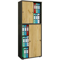 AKTENSCHRANK Anthrazit, Honigeiche  - Honigeiche/Anthrazit, Design, Holzwerkstoff (70/183/37cm) - MID.YOU