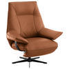 RELAXSESSEL in Leder Cognac  - Cognac/Beige, Design, Leder/Metall (92/79/82cm) - Dieter Knoll