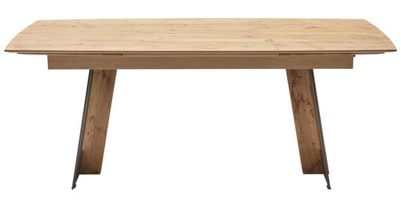ESSTISCH in Holz, Metall 190(290)/95/77 cm - Eichefarben/Anthrazit, Natur, Holz/Metall (190(290)/95/77cm) - Valnatura