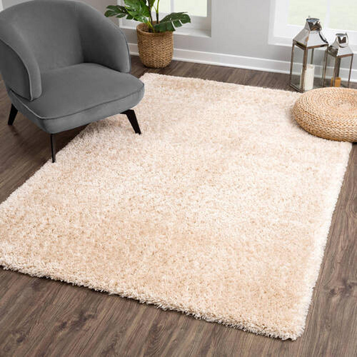 TEPIH VISOKOG FLORA 140/200 cm   bež  Porto  - bež, Konvencionalno, tekstil (140/200cm)