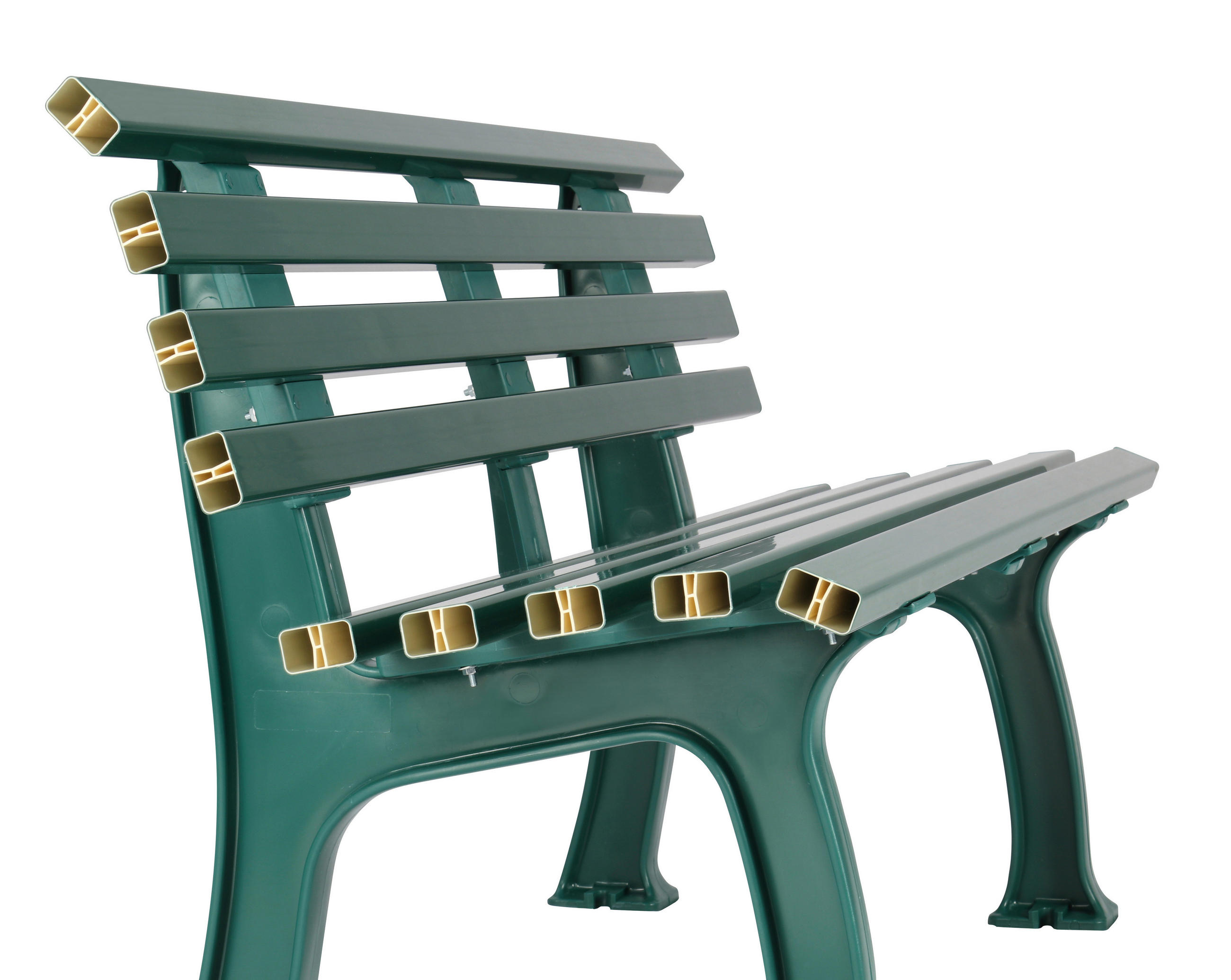 GARTENBANK 120/74/54 cm   - Grün, Basics, Kunststoff (120/74/54cm) - Modante