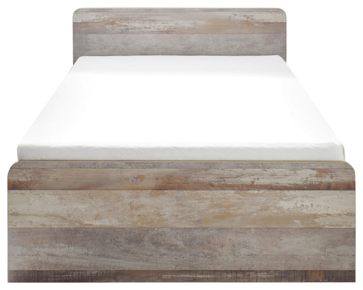 STAURAUMBETT 140/200 cm  in Braun, Grau, Weiß  - Schwarz/Braun, MODERN, Holzwerkstoff/Kunststoff (140/200cm) - MID.YOU