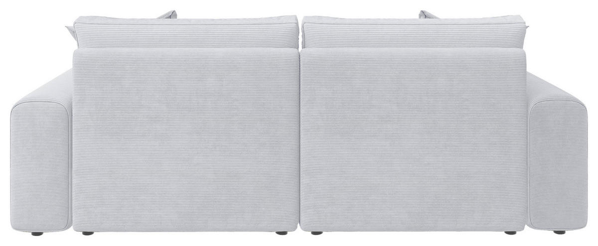 BIGSOFA Cord Hellgrau  - Hellgrau/Schwarz, MODERN, Kunststoff/Textil (234/93/190cm) - Carryhome