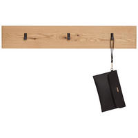 GARDEROBENLEISTE  in Eiche Hartholz, vollmassiv Graphitfarben, Wildeiche  - Wildeiche/Graphitfarben, Natur, Holz/Metall (90/15/4cm) - Linea Natura