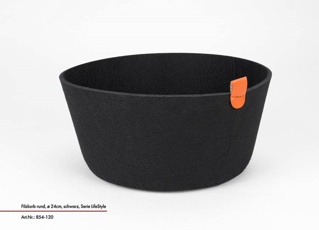 UNIVERSALKORB  - Schwarz, Basics, Textil (24/24/12cm) - Justinus