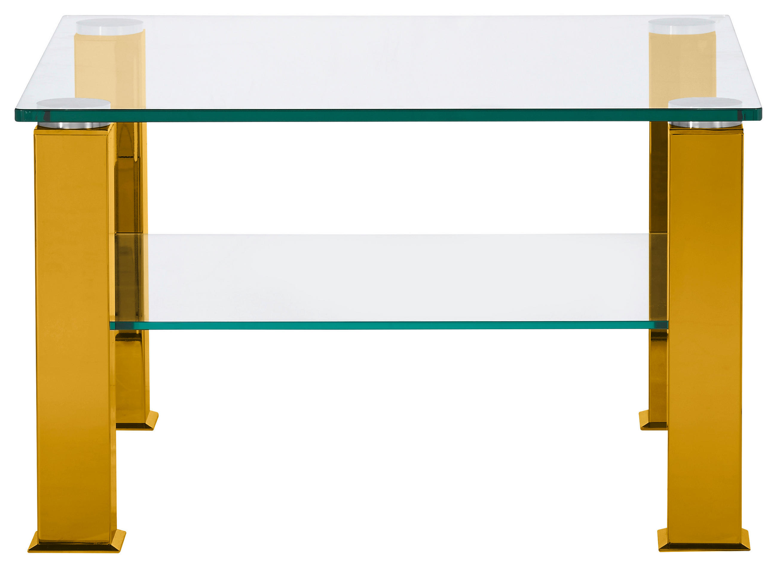 COUCHTISCH Kristallglas 75/75/42,5 cm quadratisch Currygelb  - Currygelb, Design, Glas/Kunststoff (75/75/42,5cm)