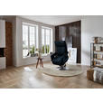 RELAXSESSEL in Leder Dunkelblau  - Edelstahlfarben/Dunkelblau, Design, Leder/Metall (78/112/85cm) - Cantus