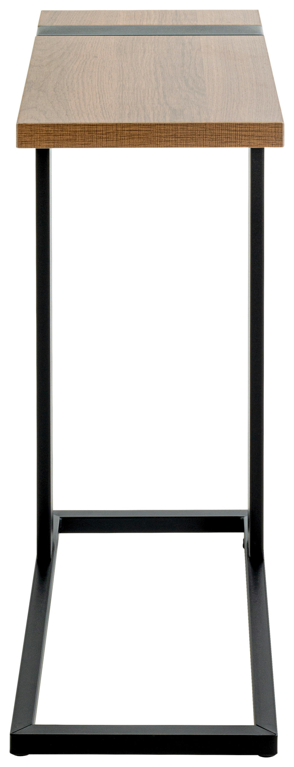 ODKLÁDACÍ STOLEK, černá, barvy dubu - černá/barvy dubu, Design, kov/kompozitní dřevo (49/24/64cm)
