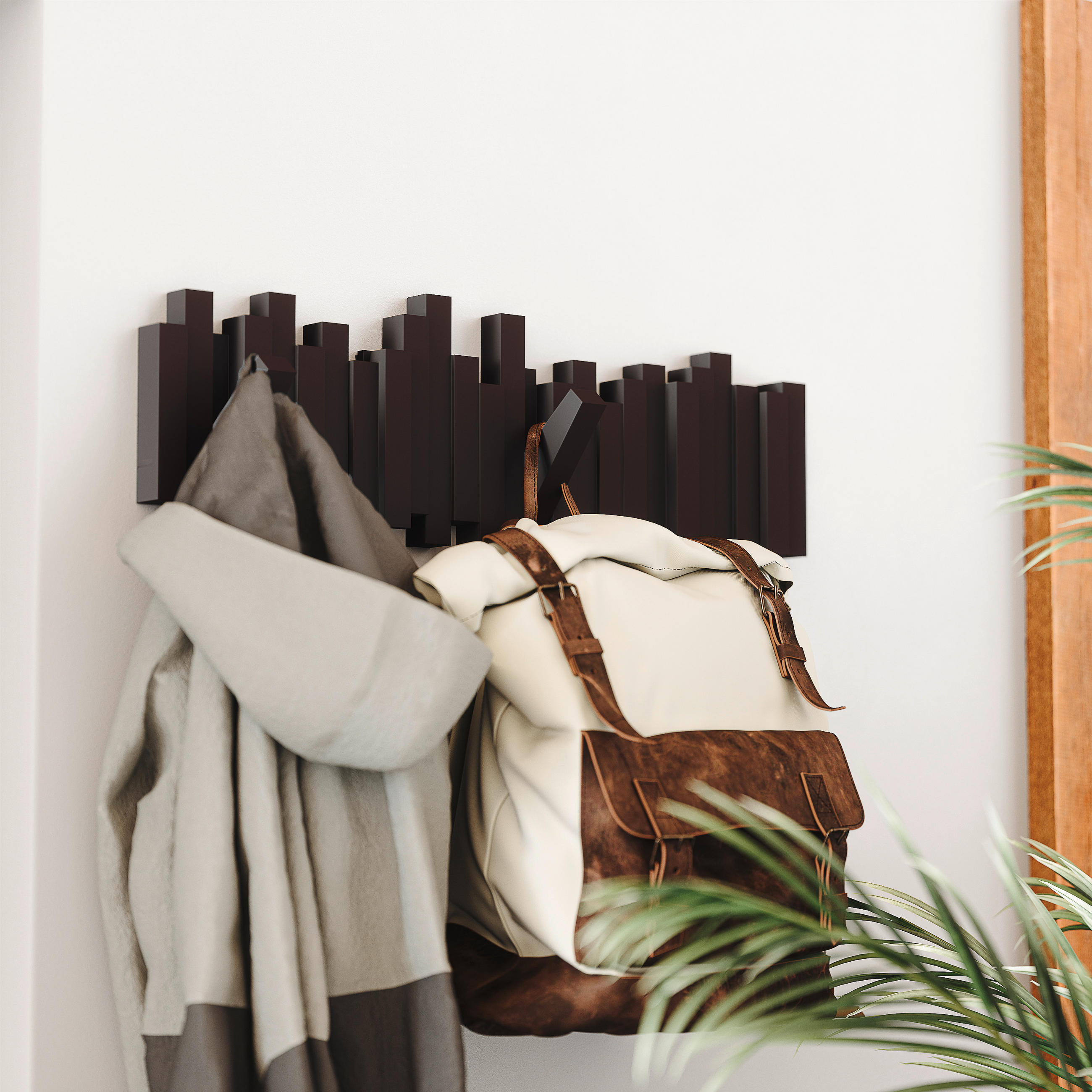 WANDGARDEROBE  in Braun  - Braun, Basics, Kunststoff (49/18/3cm) - Umbra