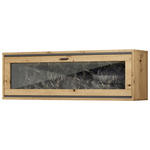 HÄNGEVITRINE in Graphitfarben, Eiche Artisan   - Schwarz/Graphitfarben, Design, Glas/Holzwerkstoff (130/45/40cm) - Cantus