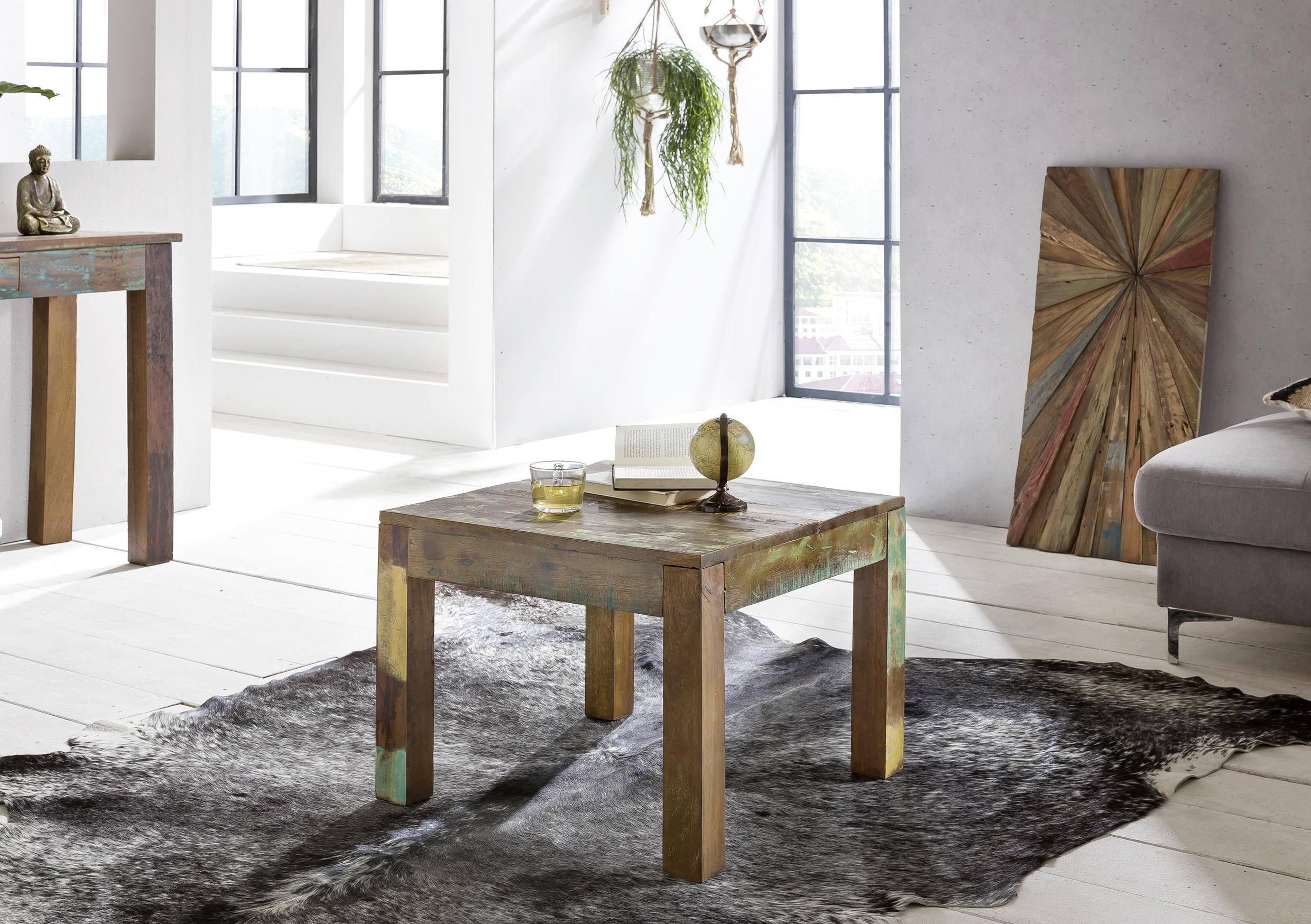 COUCHTISCH Mangoholz massiv 60/60/47 cm quadratisch Braun - Braun, Design, Holz (60/60/47cm) - MID.YOU