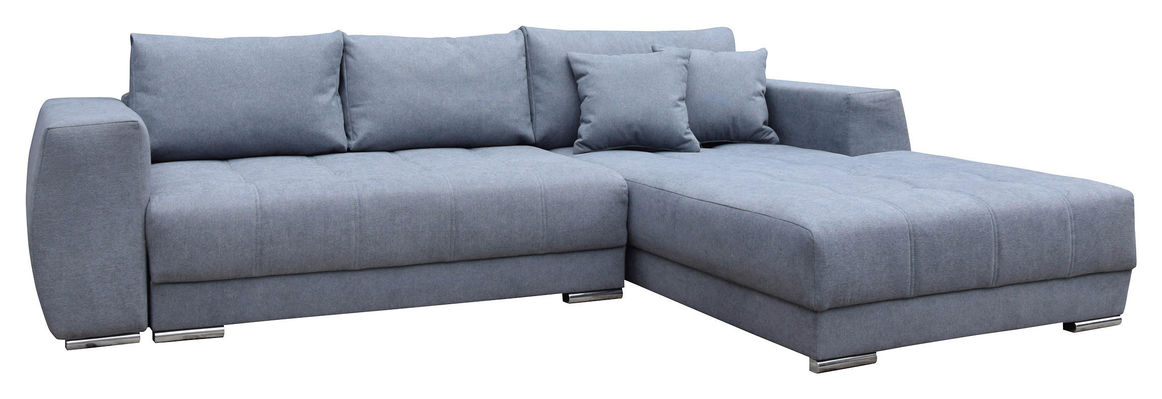 SEDEŽNA GARNITURA, siva - srebrne barve/siva, Design, umetna masa/tekstil (295/200cm) - Carryhome