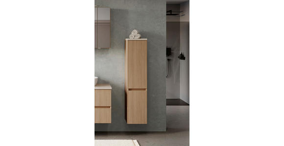 MIDISCHRANK 30/131/35 cm  - Sandfarben/Eichefarben, KONVENTIONELL, Holzwerkstoff/Kunststoff (30/131/35cm) - Xora