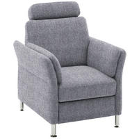 SESSEL in Flachgewebe Blau  - Chromfarben/Blau, Konventionell, Textil/Metall (86/87/93cm) - Beldomo System