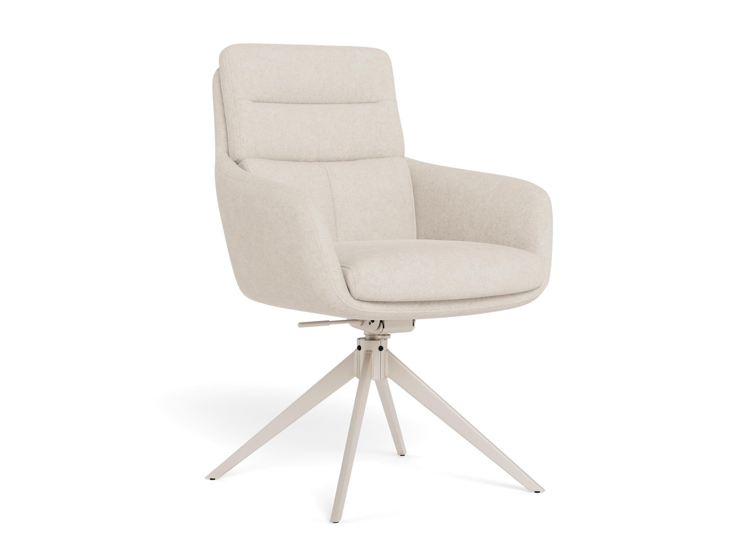 ARMLEHNSTUHL 2 Stück Sitzfläche 360° drehbar Flachgewebe  Grau, Beige  - Beige/Grau, Trend, Textil/Metall (62/90/67cm) - Carryhome