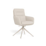 ARMLEHNSTUHL 2 Stück Sitzfläche 360° drehbar Flachgewebe  Grau, Beige  - Beige/Grau, Trend, Textil/Metall (62/90/67cm) - Carryhome