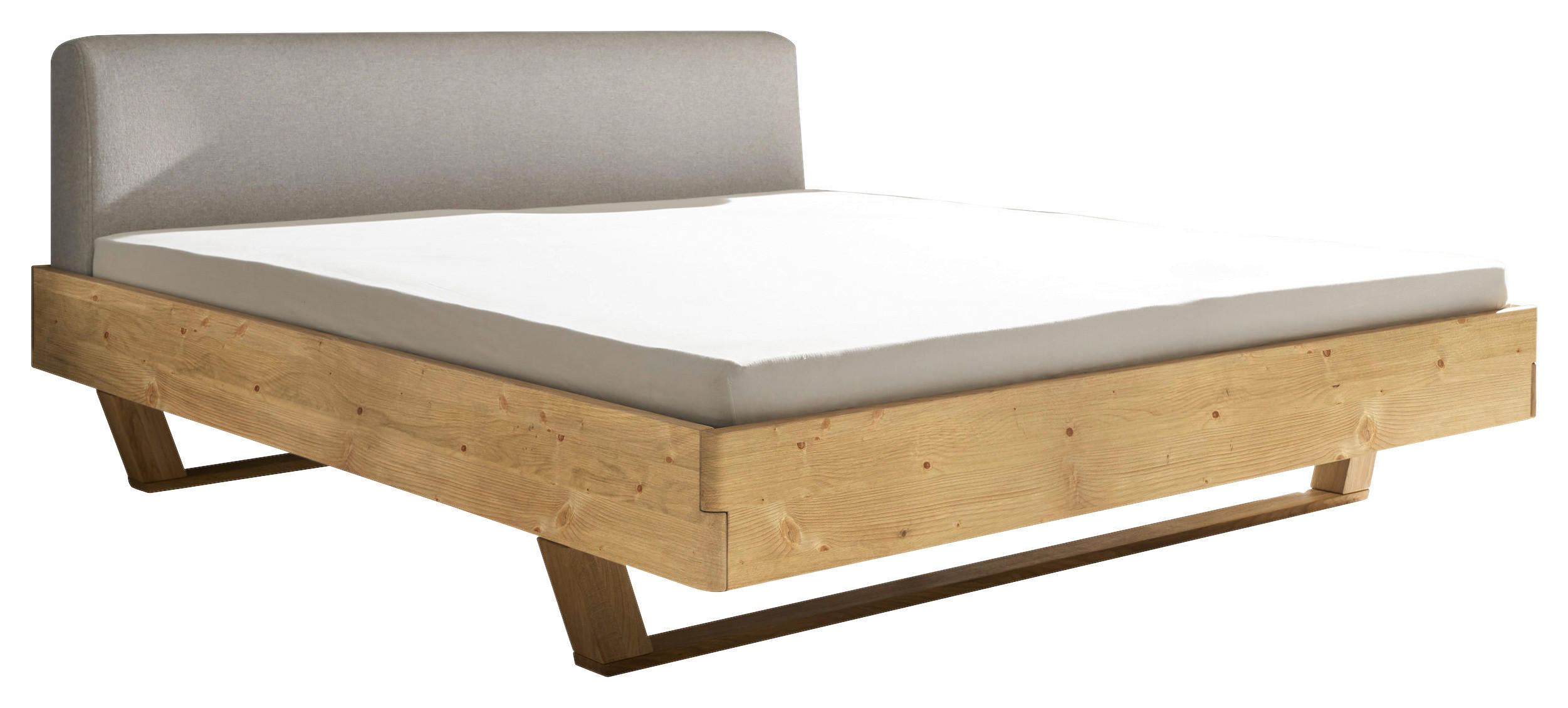 BETT 180/200 cm,  in Fichtefarben,  - Fichtefarben/Hellgrau, MODERN, Holz (180/200cm) - MID.YOU