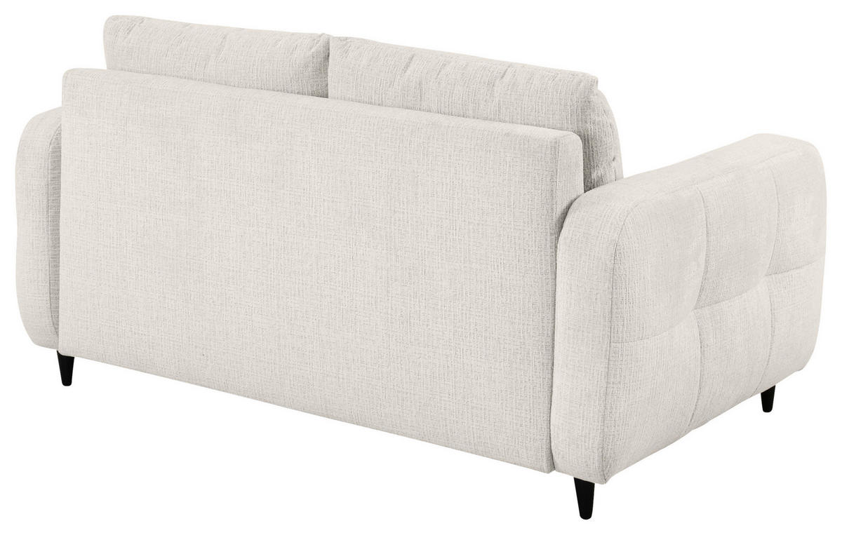2-SITZER-SOFA Flachgewebe Perlmutt  - Perlmutt/Schwarz, MODERN, Holz/Textil (167/88/101cm) - Lomoco