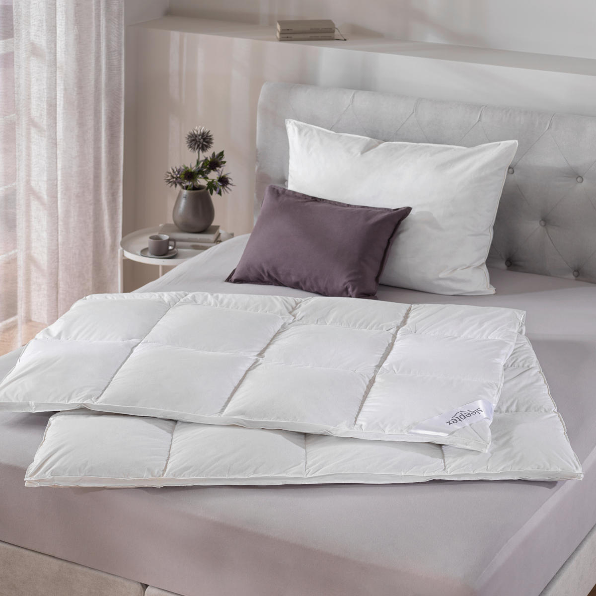 WINTERDECKE  140/200 cm 100 % Daunen  - Weiß, Basics, Textil (140/200cm) - Sleeptex