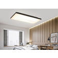 LED-DECKENLEUCHTE 90/45/10,5 cm   - Schwarz, Design, Kunststoff/Metall (90/45/10,5cm) - Novel