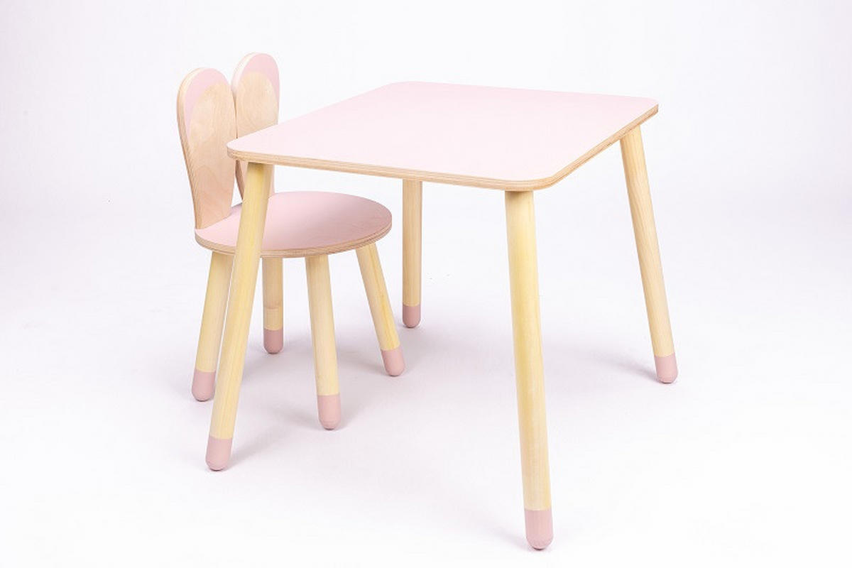 KINDERSITZGRUPPE  - Pink/Naturfarben, Basics, Holz (51,5/60/50cm)