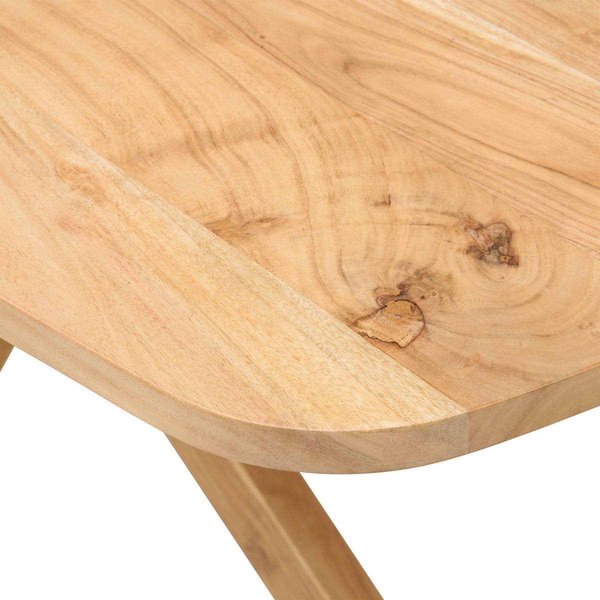 ESSTISCH in Holz, Metall  - Akaziefarben, MODERN, Holz/Metall (160/85/76cm) - MID.YOU