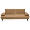 3-SITZER-SOFA in Leder Honig  - Schwarz/Honig, Design, Leder/Metall (222/86/104cm) - Dieter Knoll