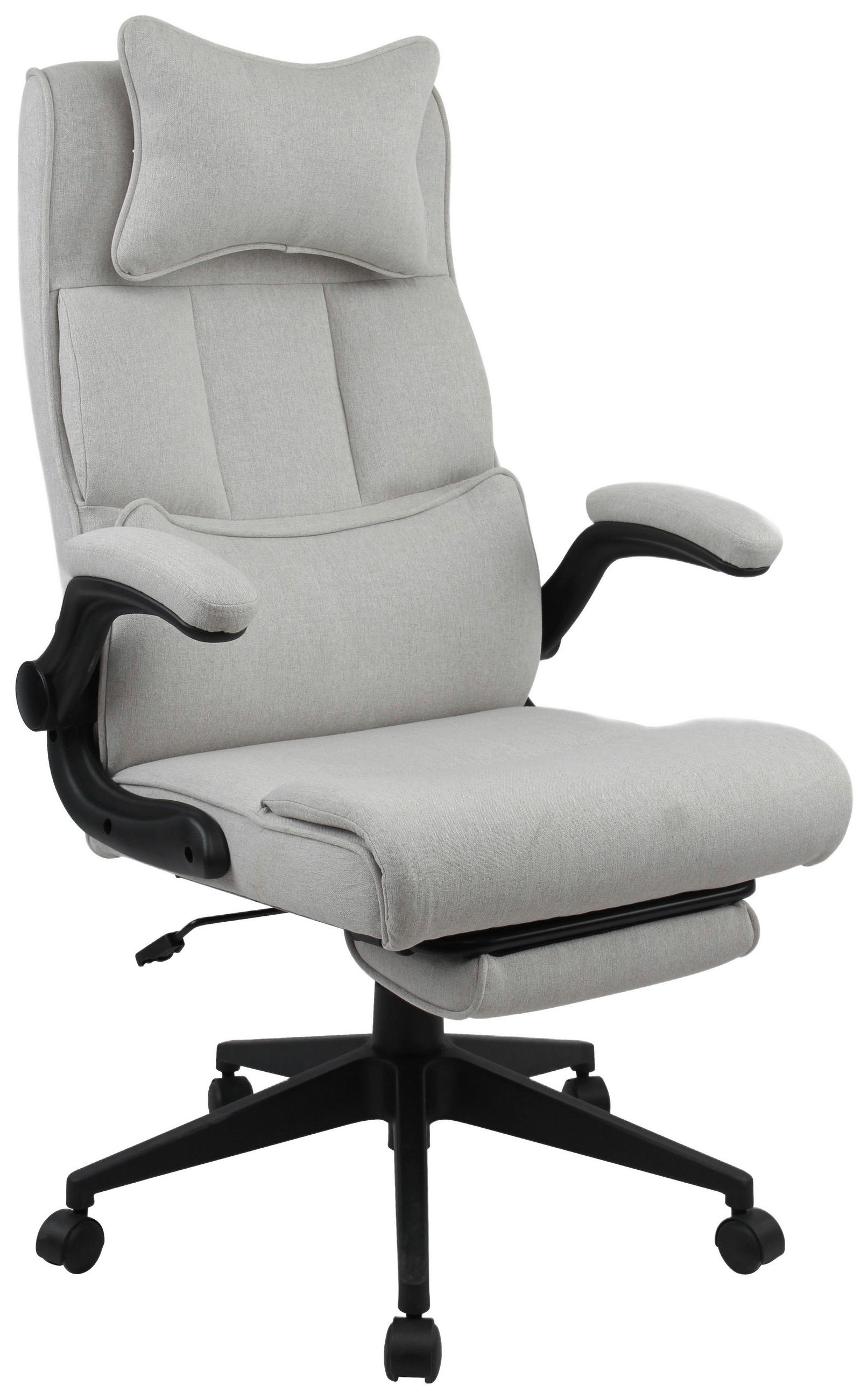 CHEFSESSEL  in Webstoff Creme  - Creme/Schwarz, MODERN, Kunststoff/Textil (62/112-122/65cm) - MID.YOU