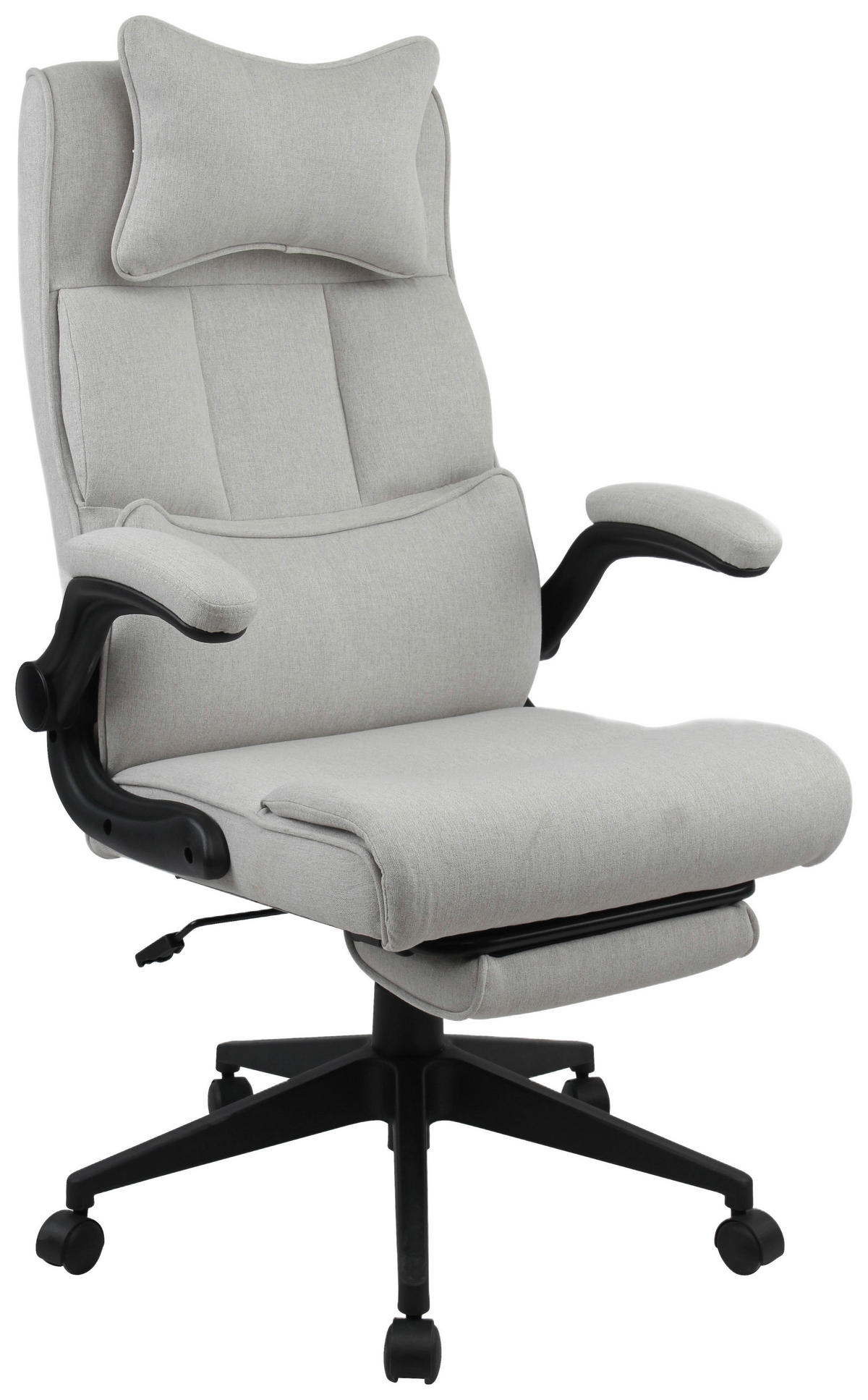 CHEFSESSEL  in Webstoff Creme  - Creme/Schwarz, MODERN, Kunststoff/Textil (62/112-122/65cm) - MID.YOU