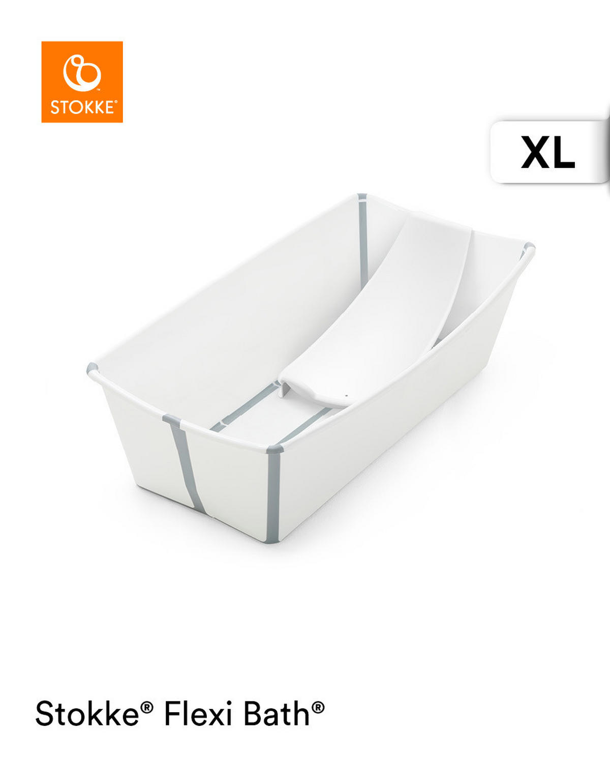 BABYBADEWANNE Faltbar Flexi Bath XL  - Weiß, Trend, Kunststoff (82/41/24cm) - Stokke
