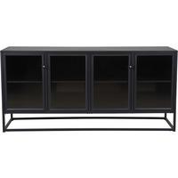SIDEBOARD 167,5/78,5/45 cm  - svart, Design, metall/glas (167,5/78,5/45cm) - Best Price