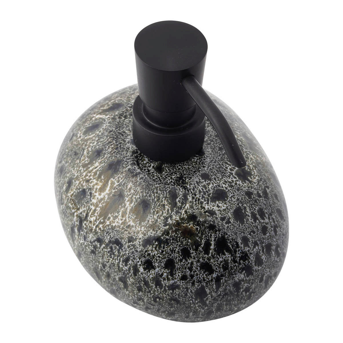 SEIFENSPENDER Ugo  - Schwarz/Olivgrün, Basics, Keramik (13/11/14cm) - Aquanova