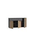 SIDEBOARD 164,2/87,9/42 cm  in Grau, Eiche Artisan  - Eiche Artisan/Grau, Trend, Holzwerkstoff (164,2/87,9/42cm) - Carryhome