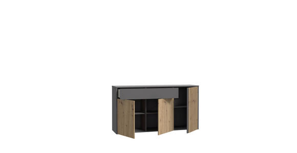 SIDEBOARD 164,2/87,9/42 cm  in Grau, Eiche Artisan  - Eiche Artisan/Grau, Trend, Holzwerkstoff (164,2/87,9/42cm) - Carryhome