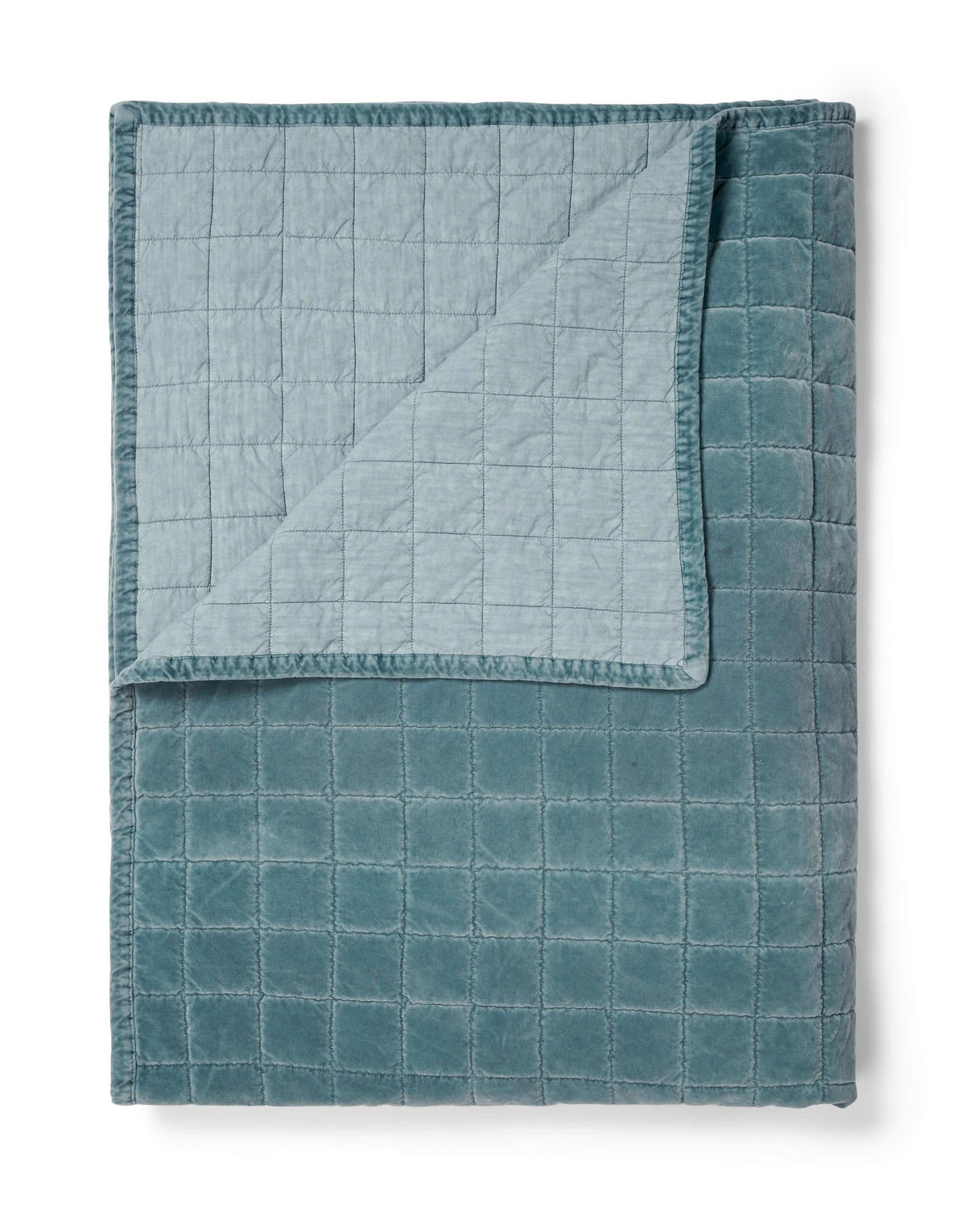 PŘEHOZ NA POSTEL, bavlna, 150/200 cm - modrá, Basics, textil (150/200cm) - Essenza