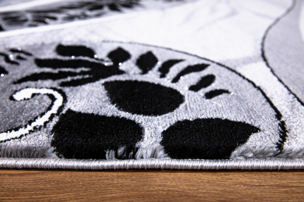 VINTAGE-TEPPICH 120/170 cm Eleysa Grau, Schwarz, Weiß  - Schwarz/Weiß, LIFESTYLE, Textil (120/170cm) - Novel