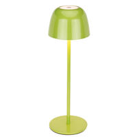 NABÍJATEĽNÁ STOLNÁ LAMPA 11/34,6 cm - zelená, Trend, kov (11/34,6cm) - Novel