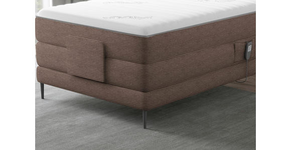 BOXSPRINGBETT 100/200 cm  in Braun  - Schwarz/Braun, Natur, Textil/Metall (100/200cm) - Esposa