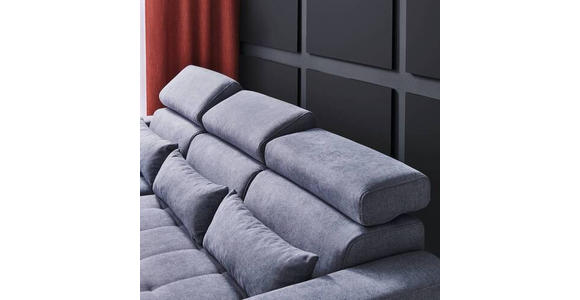 ECKSOFA in Struktur Blau  - Blau/Schwarz, MODERN, Kunststoff/Textil (179/240cm) - Carryhome