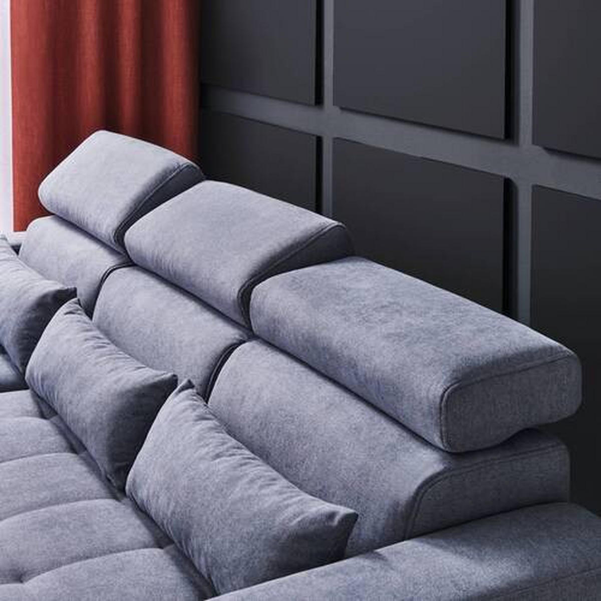 ROHOVÁ SEDACIA SÚPRAVA, textil, modrá - čierna/modrá, Modern, textil/plast (179/240cm) - Carryhome
