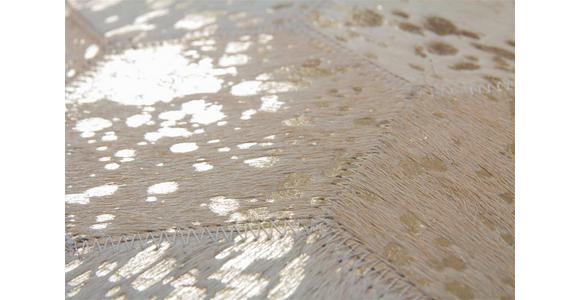 WEBTEPPICH 80/150 cm Spark Creme, Goldfarben  - Goldfarben/Creme, Basics, Leder/Textil (80/150cm) - Novel