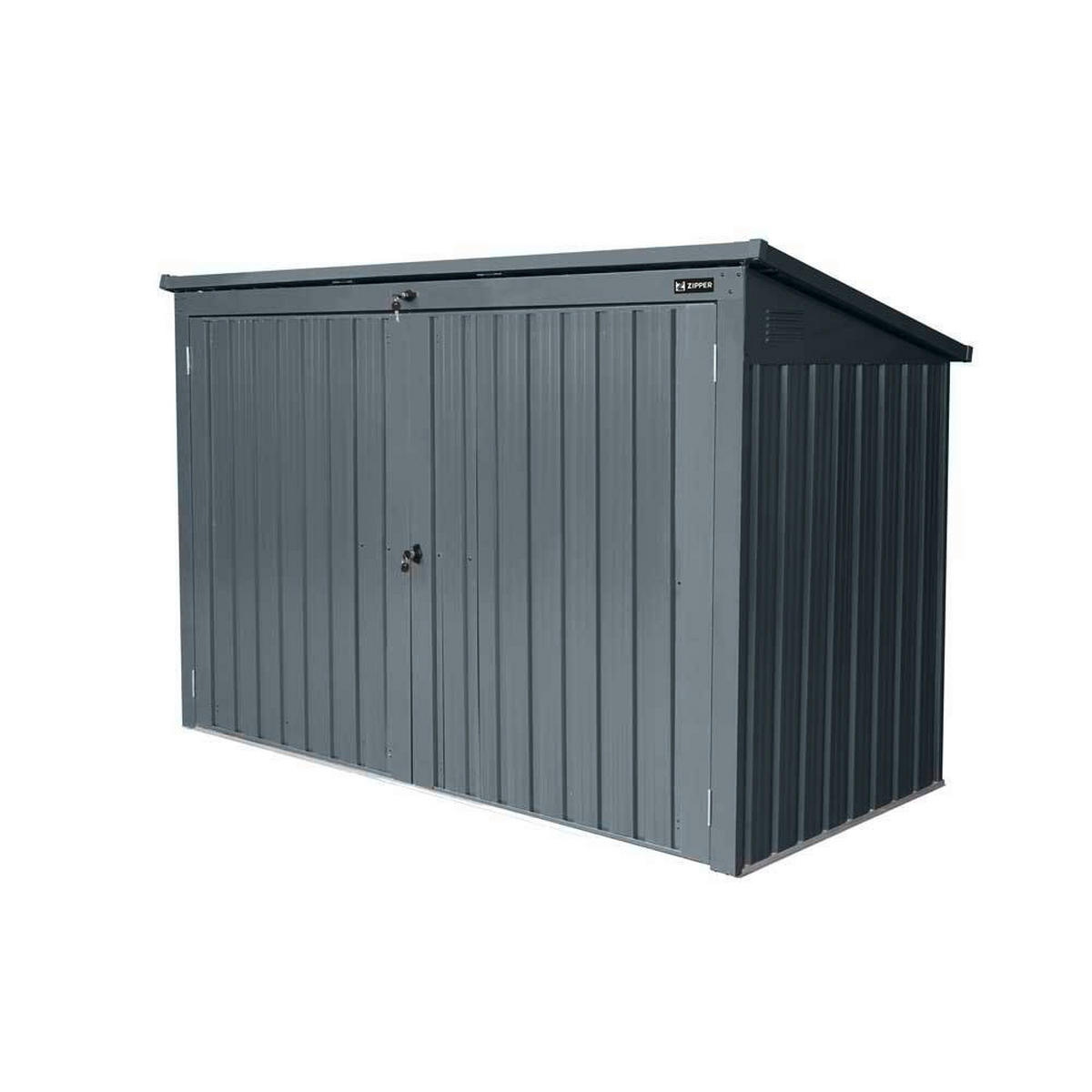 MÜLLTONNENBOX - Anthrazit, Basics, Metall (212/134/101cm)