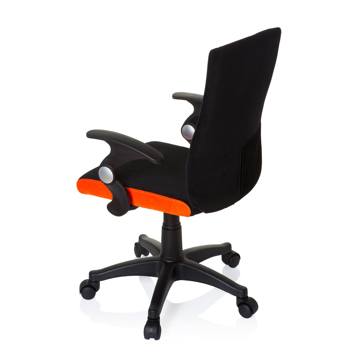 OTOČNÁ ŽIDLE PRO MLÁDEŽ, oranžová, černá - oranžová/černá, Basics, plast (50/87-97/40cm) - MID.YOU